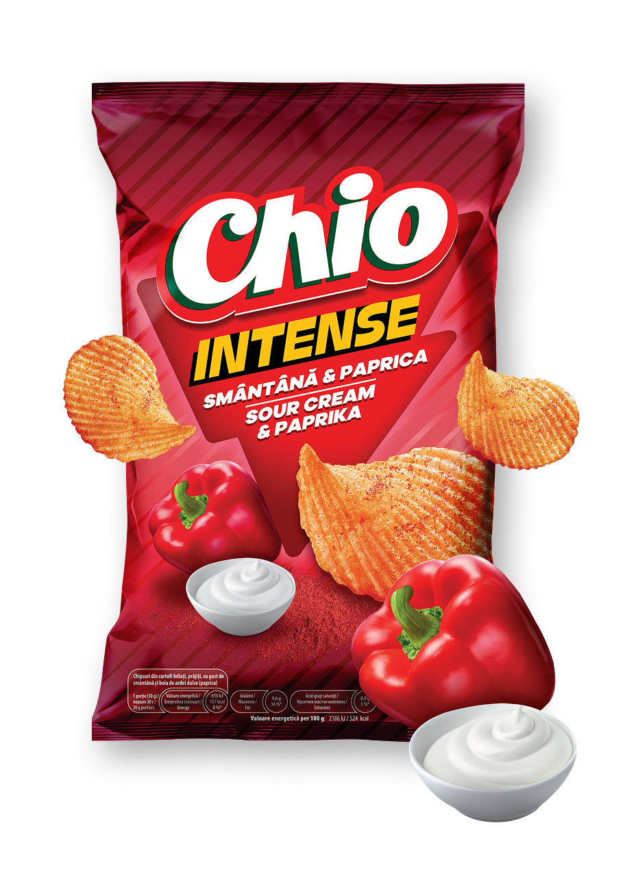 CHIPSURI INTENSE CU SMÂNTÂNĂ ȘI BOIA DE ARDEI